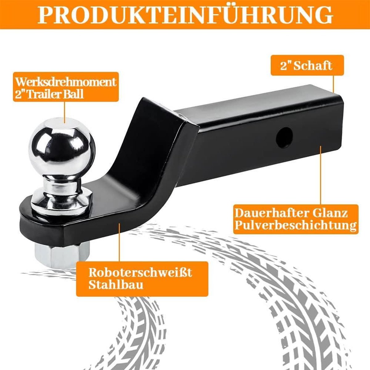 KNOTT K27-A kogelkoppeling 2700 kg voor aanhanger met 50 mm buisdissel