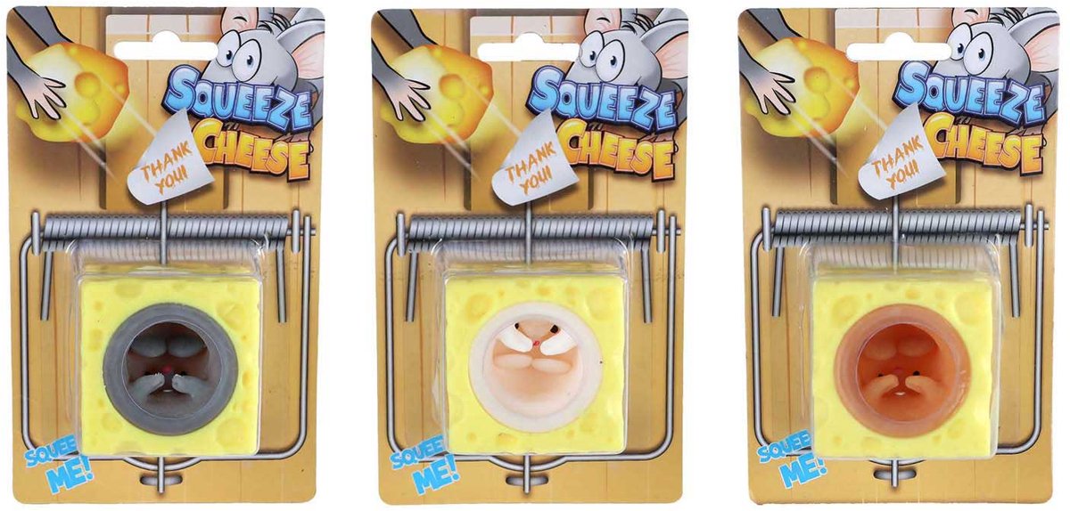 Squeeze Cheese Pop up Muis uit Kaas