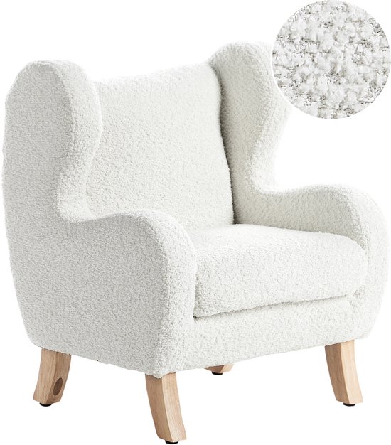 FARUM - Kinderfauteuil - Gebroken wit - Bouclé
