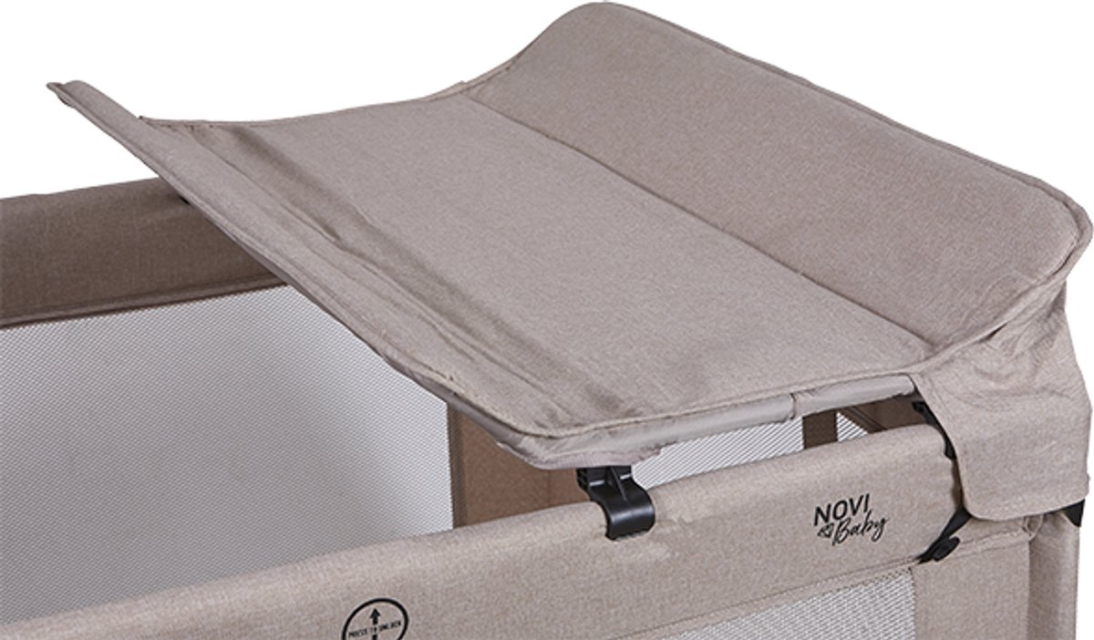 Novi Baby Nolan Luxe Air+ Campingbed/Box - Zand Melange - Compact inklapbaar campingbed - Inclusief transporttas thumbnail 6