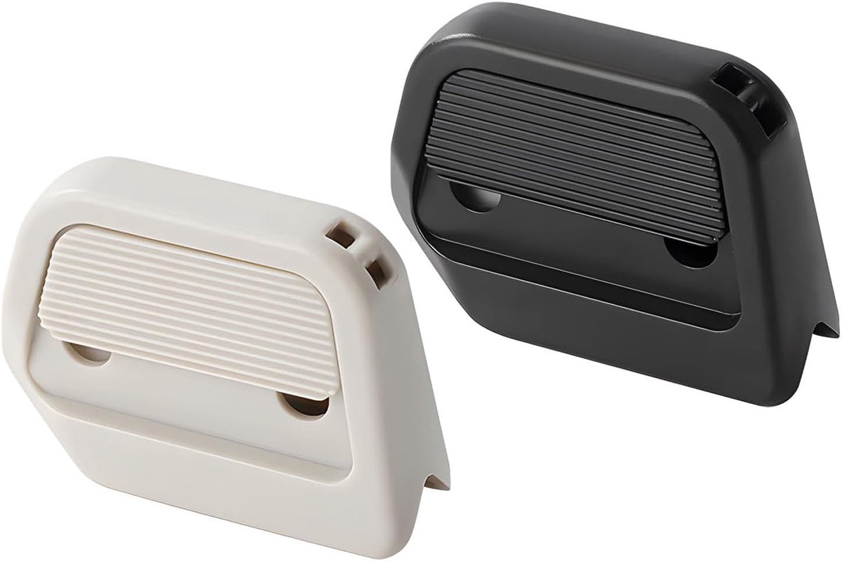 Papiersnijder-Mini papiersnijder-Opener-Met automatische intrekfunctie-Veiligheid-magnetisch-keramiek-2 Stuks-Zwart- Wit