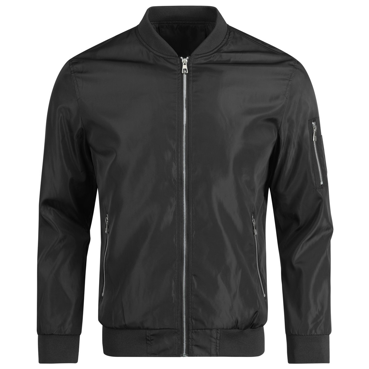 ALLTHEMEN Heren Bomberjas met Staande Kraag - Tussenseizoen Ritsjas- Casual Sportieve Jas - 3XL