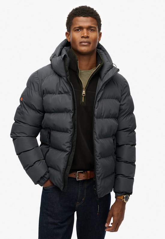 Superdry - Sports pufferjas met capuchon - Heren - Gewatteerde jassen