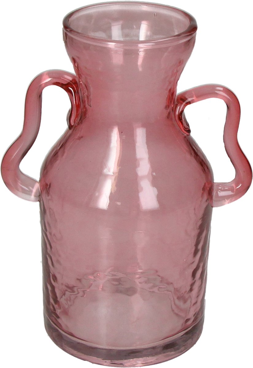 HD Collection Vaas Glas Roze 13x13x18cm Pink
