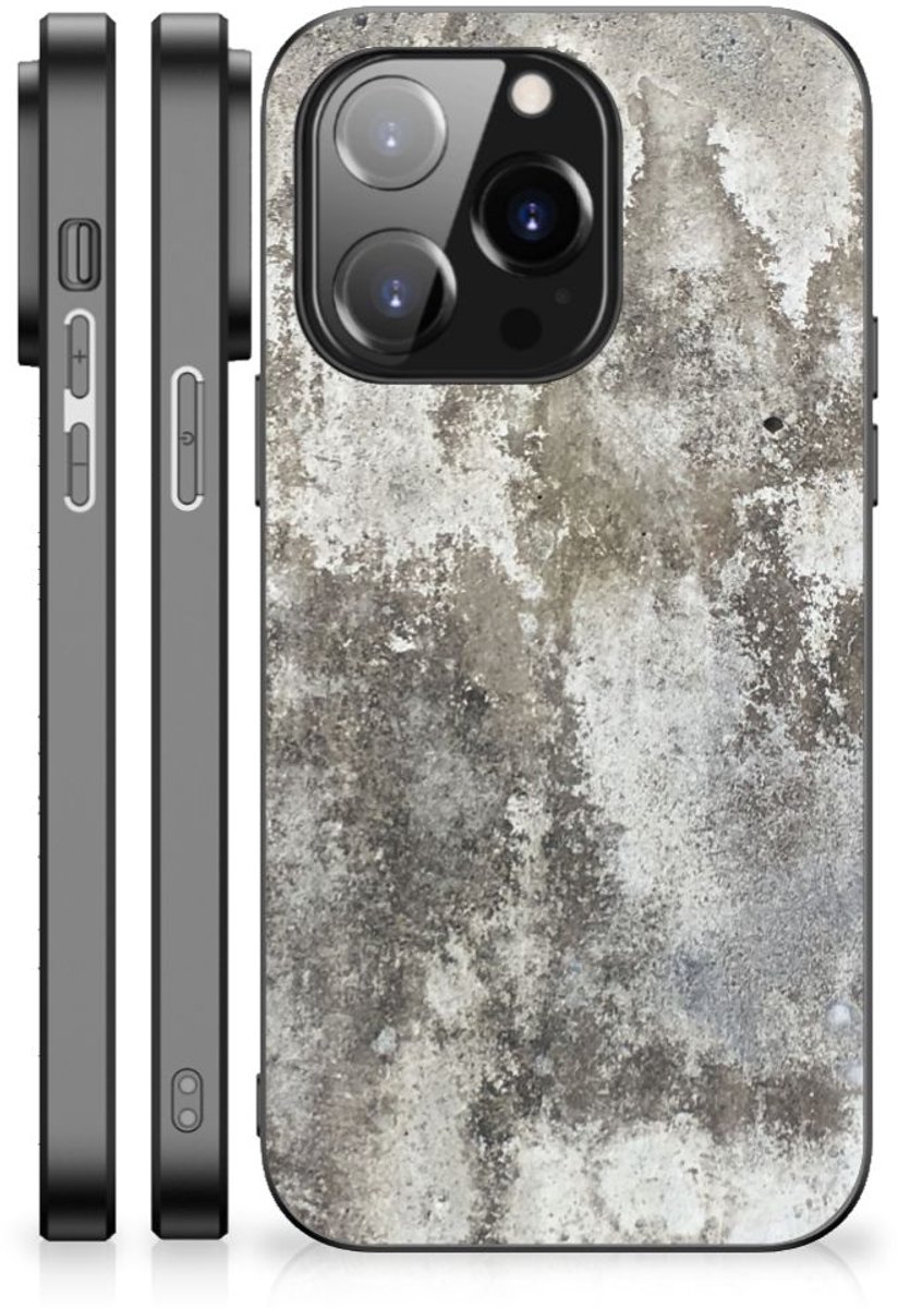 iPhone 14 Pro Marmeren Print Telefoonhoesje Beton Print