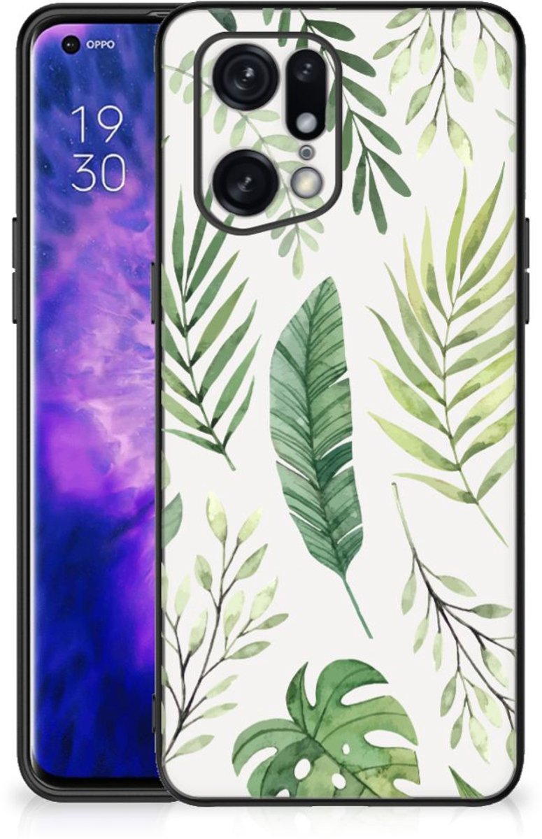 OPPO Find X5 Pro Bloemen Hoesje Leaves