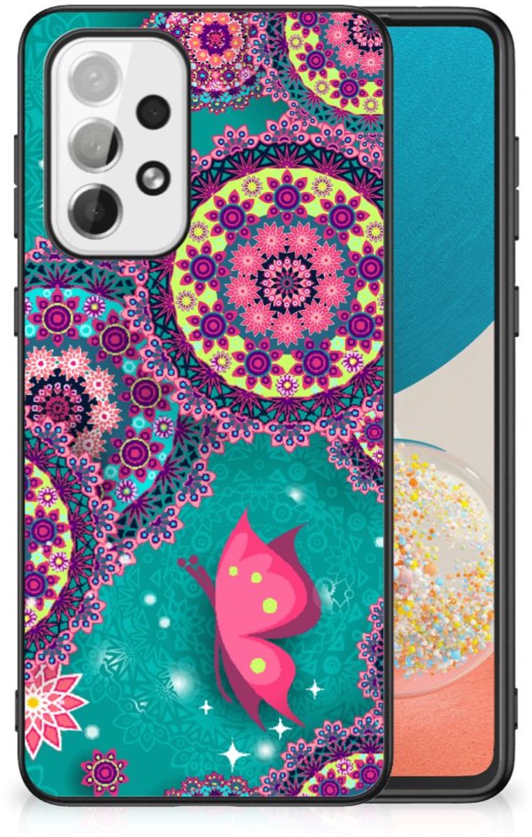 Samsung Galaxy A73 Leuk Telefoonhoesje Cirkels en Vlinders