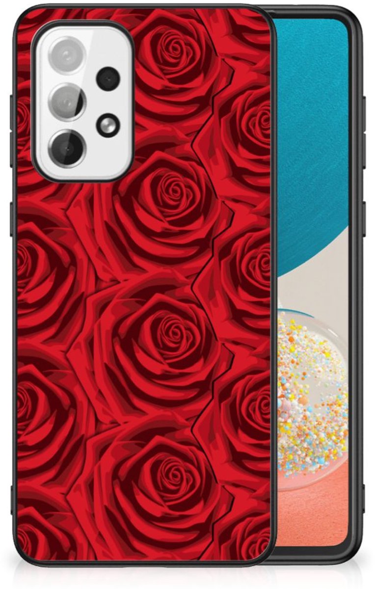 Samsung Galaxy A73 Bloemen Hoesje Red Roses