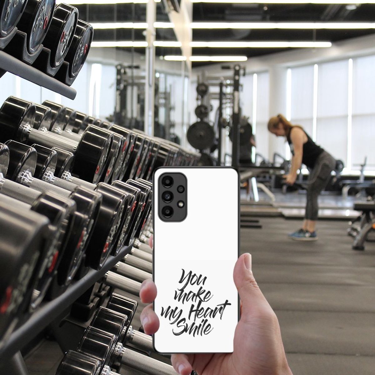 Samsung Galaxy A13 4G Telefoon Hoesje met tekst Heart Smile