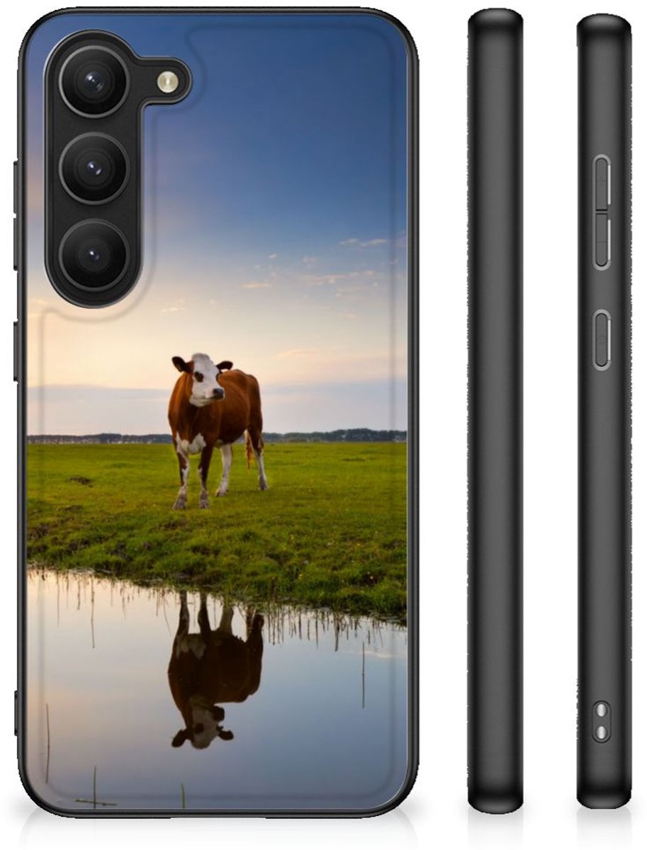 Samsung Galaxy S23 Dierenprint Telefoonhoesje Koe