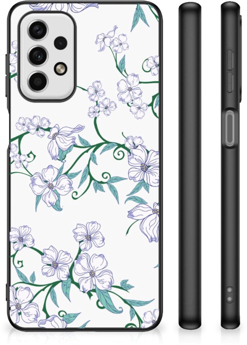 Back Cover voor Samsung Galaxy A23 Uniek Bloemen Hoesje Blossom White