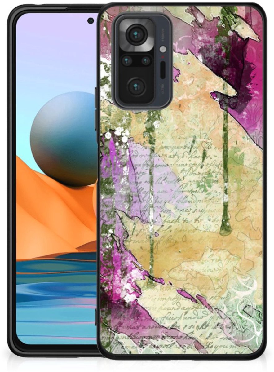 Kleurrijke Telefoonhoesje Xiaomi Redmi Note 10 Pro Letter Painting