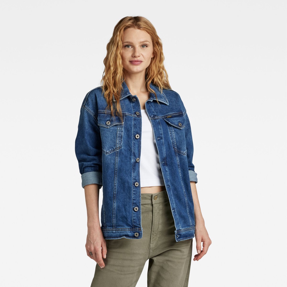 G-Star Oversized Jacket Dames Buitenjassen Faded Stone