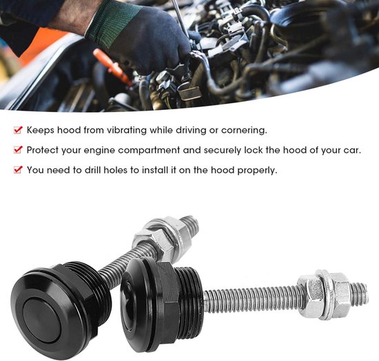 Hood Pins, 2st Universal Quick Release Latch Lock Clip Drukknop Bonnet ...