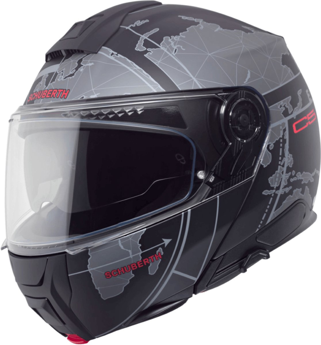 Schuberth C5 Systeemhelm - Globe - Mat grijs zwart - Maat 61 - Helm