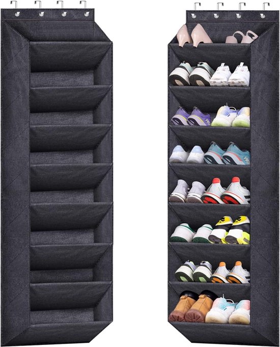 Schoenenrek Voor Over De Deur, Extra Diepe Vakken, Wandopbergrek Voor Kast En Smalle Ruimtes~p179994365