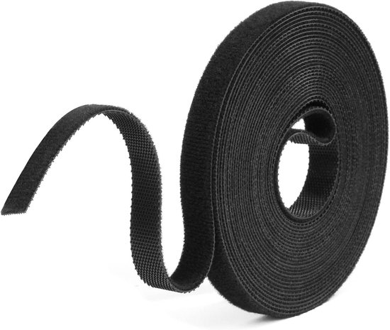 Silverline Klittenband kabelbinders, 10 pk., 450 mm, zwart - 378153 Silverline Klittenband kabelbinders, 10 pk., 450 mm, zwart - 378153