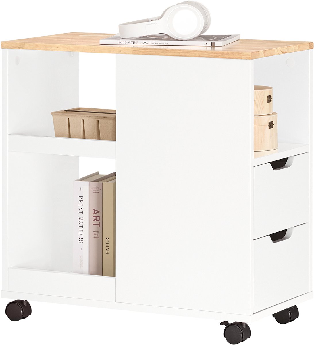 SoBuy Druckertafel met wielen FBT130-WN