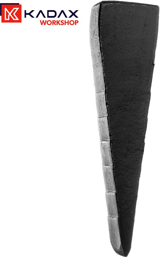 KADAX Houtsplijtwig van staal, 20 x 4 x 5 cm, splijtwig, handmatige wig voor het hakken en splijten van hout, robuuste splinterwig, splijtgranaat, navulwig van Merkloos	 — afbeelding 2