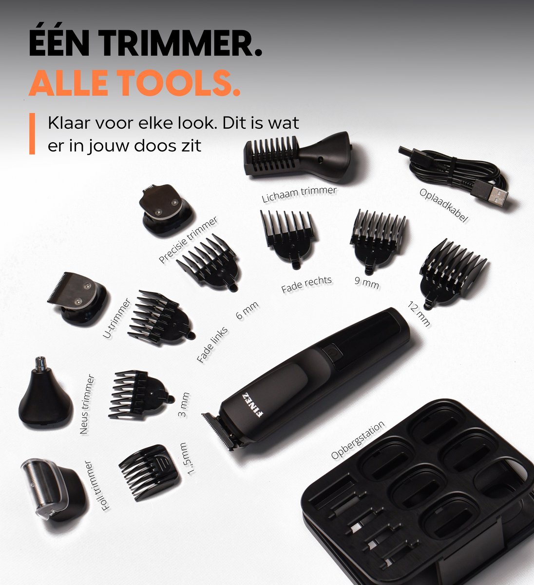 Finez 12-in-1 "Smooth Operator" Baardtrimmer Mannen thumbnail 2