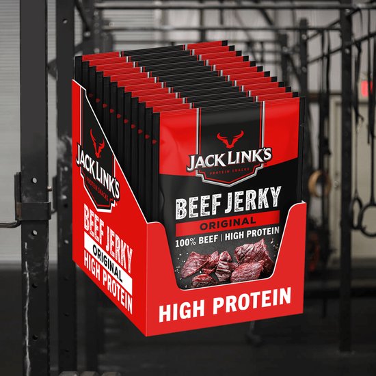 Jack Link's Beef Jerky Original - Boîte De 12 Sachets (300g), Neuf