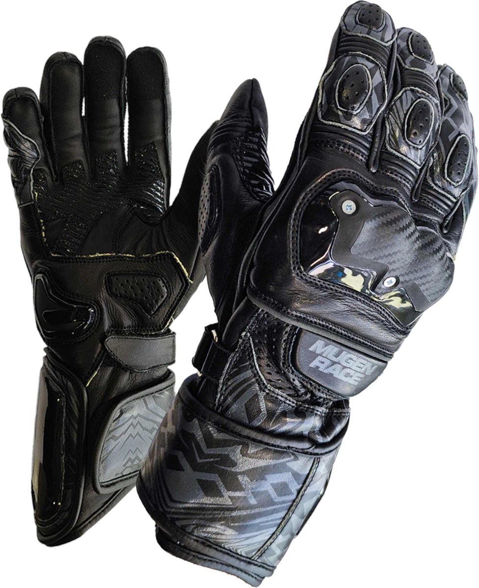 MUGENRACE Moone Sport Zwart Witte Handschoenen - Handschoen