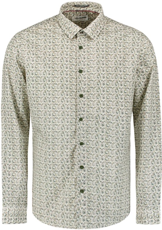 Allover geprint stretch hemd bloemdessin