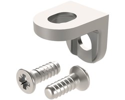 100 stuks Italiana Ferramenta plankdragers voor 5 mm boorgat voor spanningsvaste verbindingen van meubelpanelen Hoekverbinder RVS look voor houten planken van SOTECH