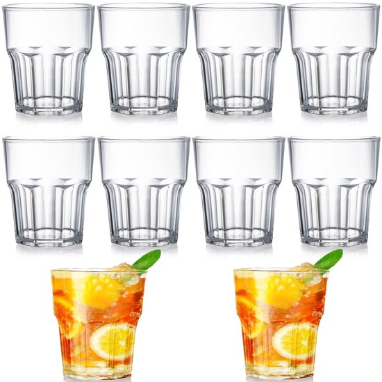 FD-321 Lot de 6 verres empilables en verre transparent capacité 280