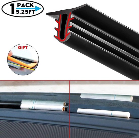 Auto Voorruit Afdichtstrip, Autodashboard 1,6M Voorruitranden Stofdicht Anti-geluid Afdichtstrips Trim voor Voorruit, Deur, Dashboard