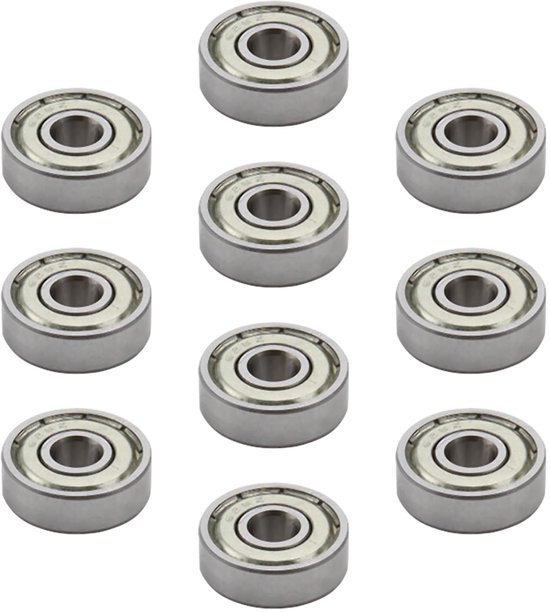 10 stuks 688ZZ kogellagers 8 mm x 16 mm x 5 mm dubbel beschermde groefkogellagers voor doe-het-zelf, draaibanken, motoren, 3D-printers, freesmachines, verschillende mechanische apparaten, enz