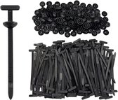 150 stuks nylon universele kabel bandbandje - voor auto's - auto ritssluiting klem - plastic nieten ritssluiting bandje - verkoopklem - auto carrosserie onderdelen decoratie - knop-type ritssluiting - bumper bevestiging - sluiter bekleding deur panee