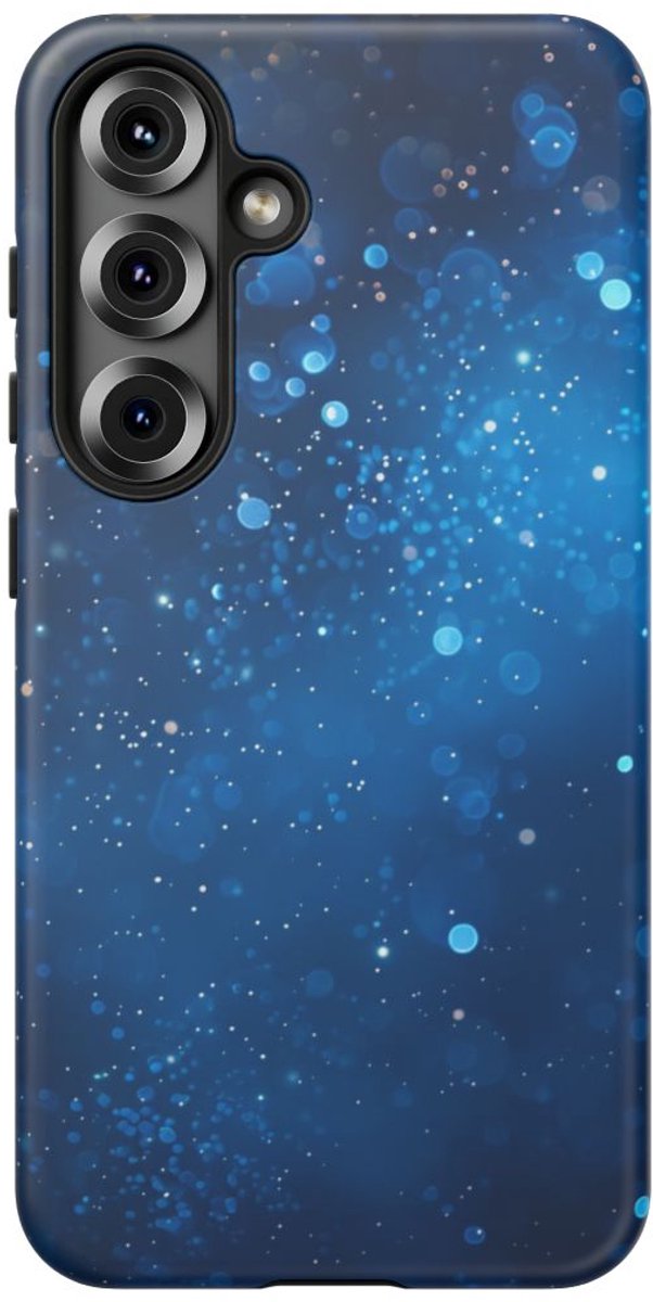 Diepblauwe Sprankelende Lichten – Telefoonhoesje Geschikt voor Galaxy S25