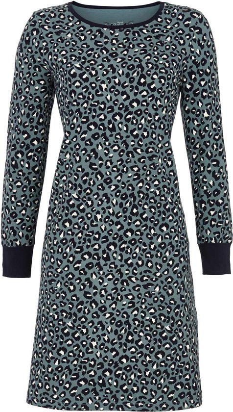 Blauw panterprint nachthemd Ringella - Blauw - Maat - 50