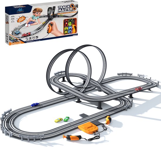 CosmoToys Elektrische Racebaan - Auto Speelgoed - voor Kinderen - Autobaan Speelgoed - Kinderspeelgoed - 7,0M Lang - Sinterklaas Cadeautjes - Ultimate Track