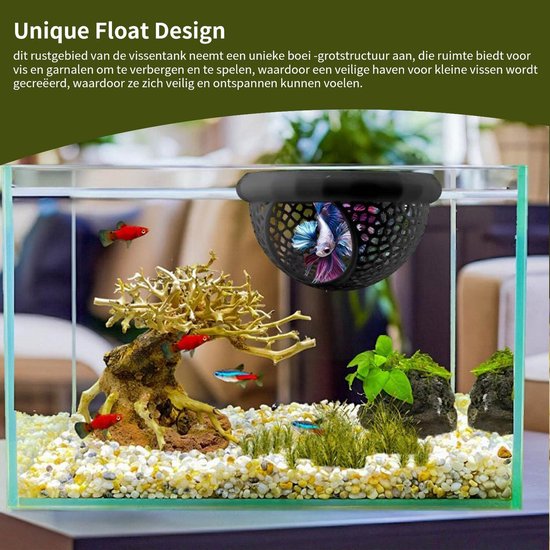 4 stuks Betta Bed Blad Hangmat voor Betta Vissen, Lichtgewicht en Realistische Rustplaats, Geen BPA, Praktisch, Comfortabel en Veilig (Enkele Blad