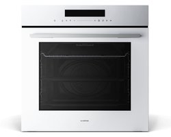 Klarstein Inbouwoven Velaire 74 l elektrische oven, 13 standen, touchbediening, energieklasse A+, geëmailleerde binnenkant, driedubbele beglazing, geïntegreerde enkele oven, 60 cm, mat en glazen design, wit - 74L - voor Keuken