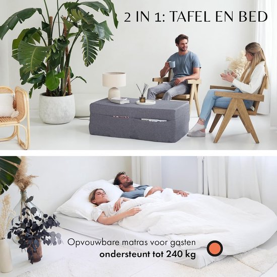 RFWR® Inklapbare 3-in-1 Slaapbank en Opvouwbare Matras voor Comfortabel Slaapgemak - Ideaal voor Gasten en Kleine Ruimtes van RFWR — afbeelding 4
