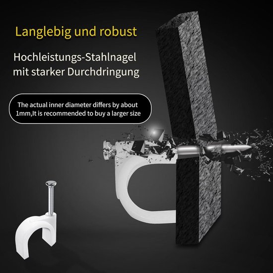 Kabelclip rond 10-14 mm grijs, 100 stuks kopen