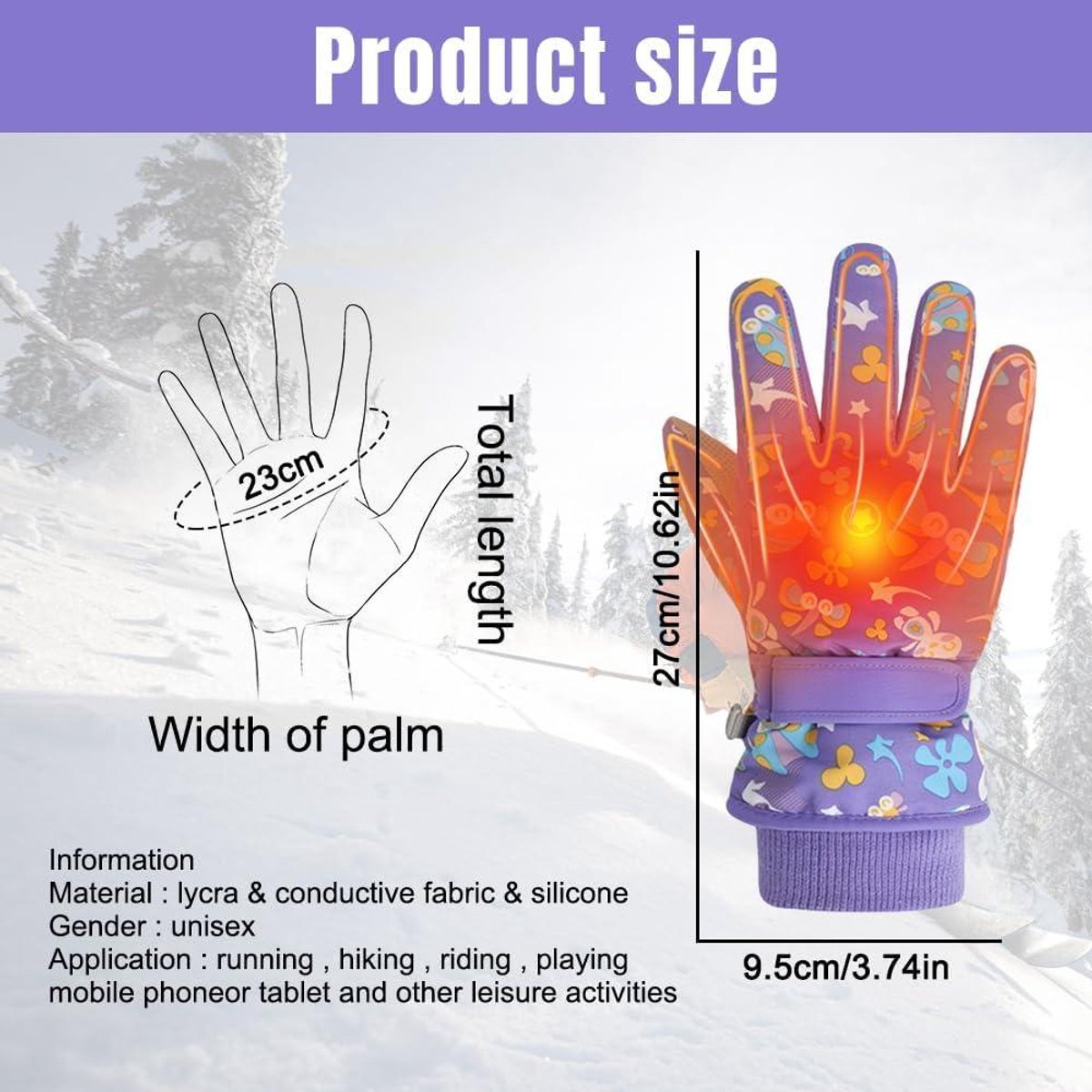 FINGER TEN Handschoenen voor kinderen, winter (2-15 jaar