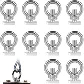 Allecto Plus - 10 stuks ringmoeren en ringbouten M8 x 20 mm van roestvrij staal - Voor aanhangers, hefaccessoires, ornamenten, bloempotten, schommelstandaard