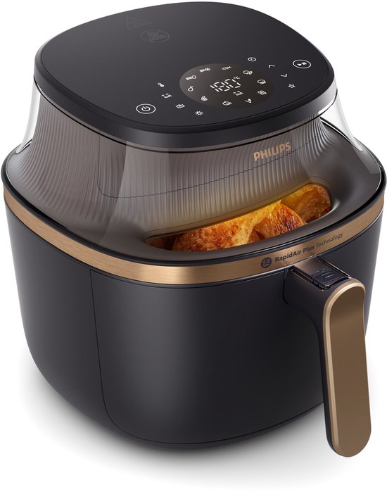 Philips 3000 Series Airfryer – NA321/00 – Kijkvenster – RapidAir Plus – 4.2L – Tot 4 Personen – Zwart