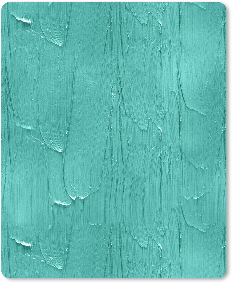 Muismat 19x23 cm - Mousepad Verf - Patronen - Turquoise - Muismatten