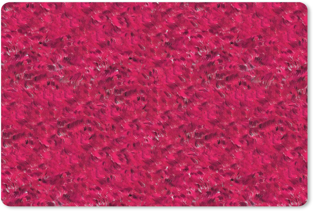 Muismat XXL 90x60 cm - Bureau onderlegger - Bureau mat Vloeiend - Verf - Texturen - Rood - Bureaumat - Gaming mousepad xl - Bureaulegger groot - Computer deskmat
