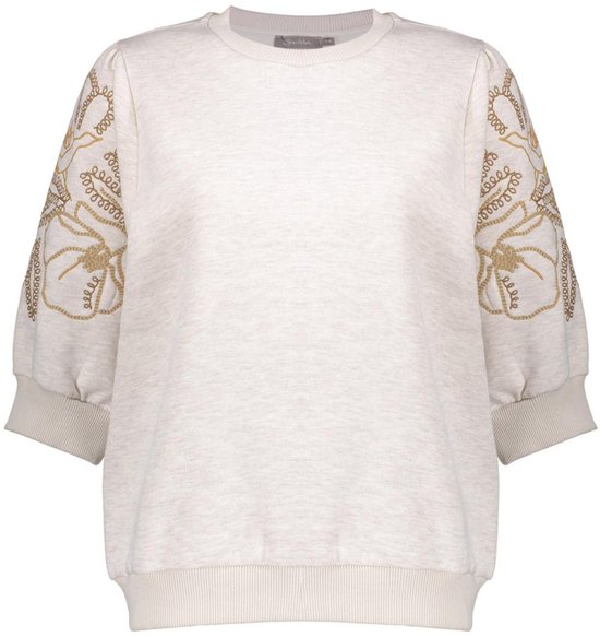 Geisha Trui Sweater Met Sierlijk Dessin 52592-24 000715 Beige Melange Dames