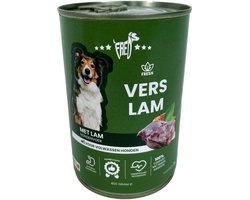 Freds Blik Vers Lam - Natvoer Honden 12x400 Gram - Volledige Maaltijd, Hoog Vochtgehalte