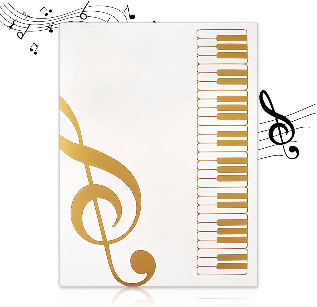 ByShane - 40 Pagina's Muziekmap A4 31 x 23.5 cm voor Piano - Zwart/Wit_ENCODING_ERR_FILE_NOT_SUPPORT-EEP_PAPER_ARCHIVES