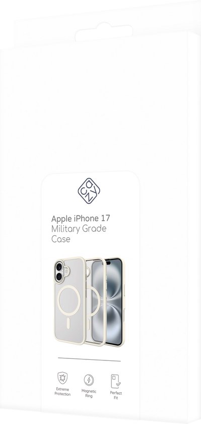 Coque Cazy pour iPhone 17 - Compatible MagSafe - Coque arrière de qualité militaire - Ivoire