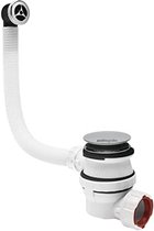 Ensemble lavabo complet XS Pure Quick Clac avec trop-plein - Membrane, siphon et silicone intégrés - Chromé