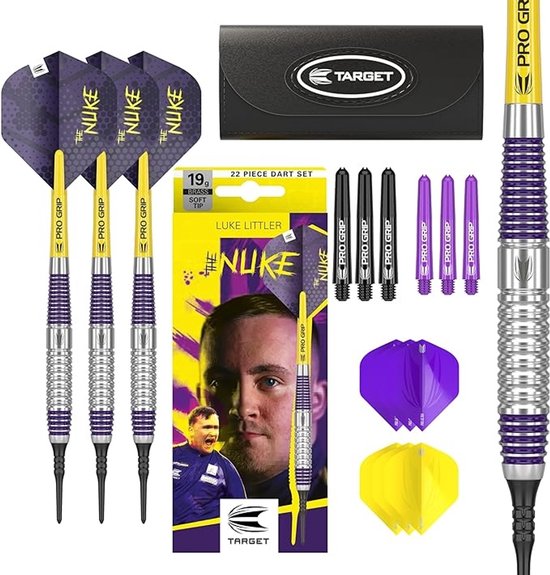 Target Luke Littler Brass Set 22 Pieces - Soft Tip Darts van Target — afbeelding 4